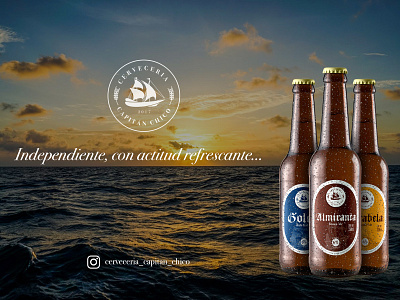 Cervecería Capitán Chico Flyer brand and identity branding design label design