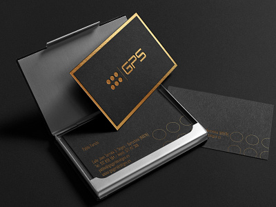 Business Card Gps brand and identity busines card design logo