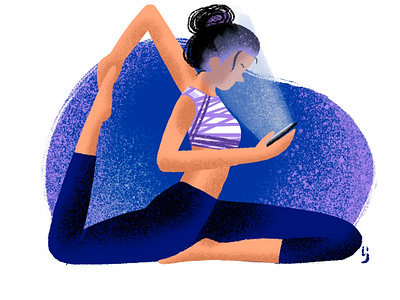 Yoga and running branding design fashion illustration ui