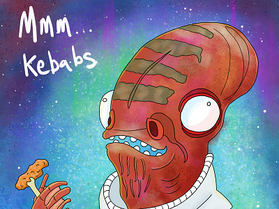 Admiral Ackbar Loves Kebabs admiral ackbar chips donner kebabs mon calamari return of the jedi space star wars takeaway