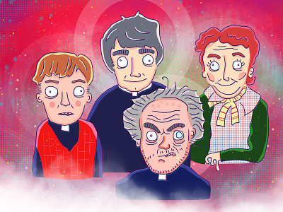Father Ted Illustration By Ed Clews channel4 father ted illustration tv