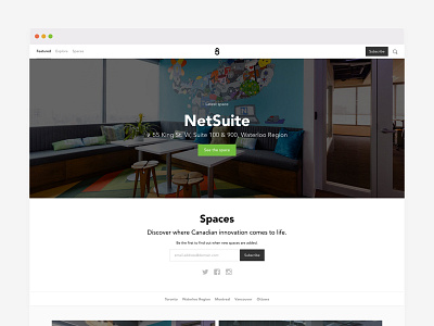 Introducing Spaces canada offices photography product startups ui web