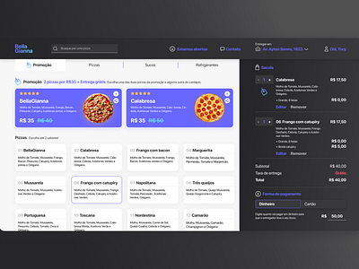 Restaurant Web Site Design experience junior designer pizza pizza menu study ui ui ux ui design user interface design userinterface uxdesign