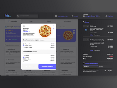Order - Web Site Concept designer experience pizza redhead research restaurant restaurant app results ui ui design uiux userinterface ux web design website