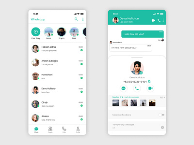 Redesign App Whatsapp app app ui ux web branding design designui illustration ui ui ux web design ux web