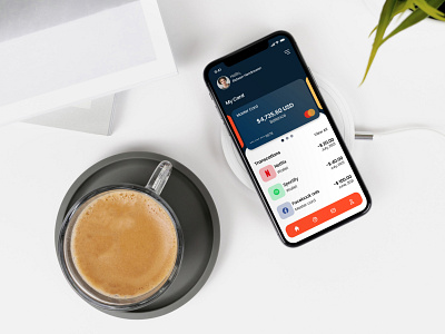 Finance app mockup