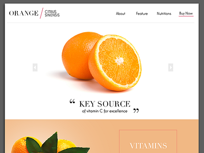 Orange landing page