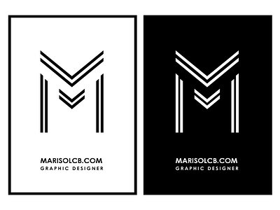 Personal logo black and white lines logo m minimalist monogram personal logo