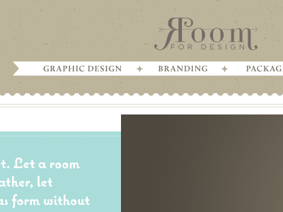 Room for Design calluna coquette portfolio teal web design