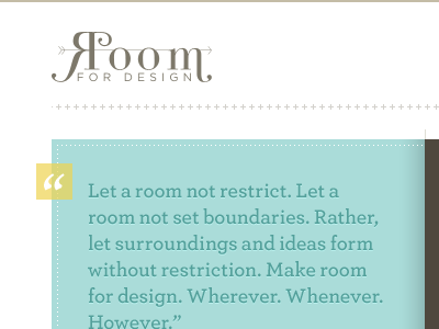 Room for Design: V2 archer calluna teal yellow