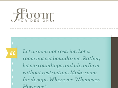 Room for Design: Better Quotation archer calluna culluna lines patterns teal turquoise yellow