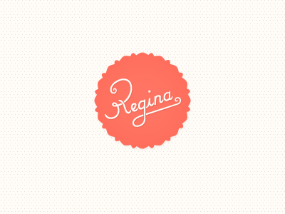 Regina Casaleggio Logo brand coral hand lettering logo