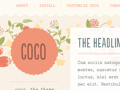 Coco Tumblr Theme is LIVE floral populaire theme tumblr website design