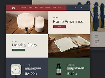 Muji Concept brand buy color concept design icon muji page shop ui ux web