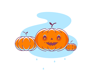 Halloween Icons - Pumpkin branding character color edgy flat glyph icon illustration line logo shape simple ui vector web
