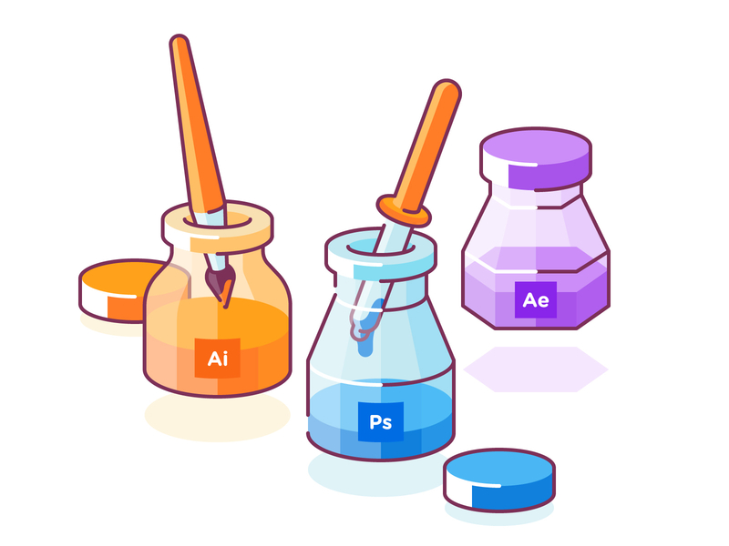 Tools ae aim brush character clean color color picker design edgy flat glyph icon icons illustration line logo ps shape simple tool
