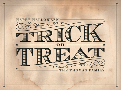 Trick or Treat design graphic design halloween type typography vintage