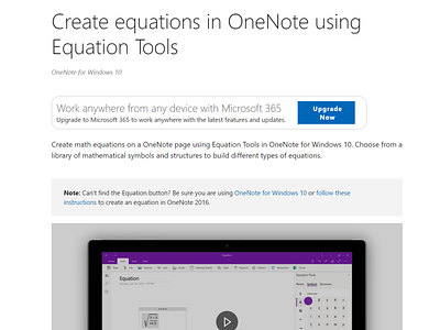 Using Equation Tools | Math Learning Tools | Microsoft Support