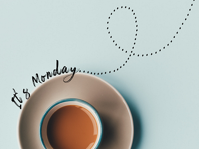 Monday Coffee blue coffee design graphic art latte monday monday morning mondays