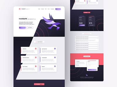 Hawk Robotix Website app design ui ux web