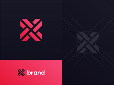 X Branding branding design flat icon illustration logo minimal vector