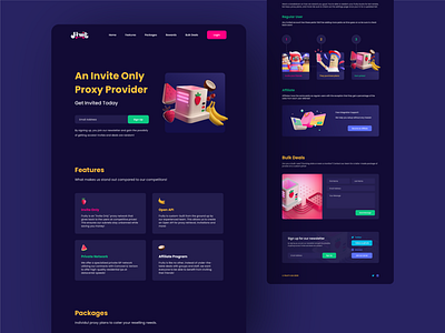 Fruity Landing Page app design flat graphic design minimal ui ux vector web website