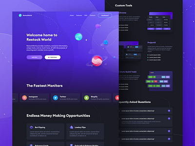 Restock World Site by Pizzathehut on Dribbble