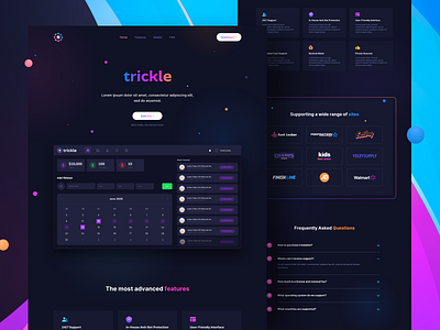 Trickle Landing Page