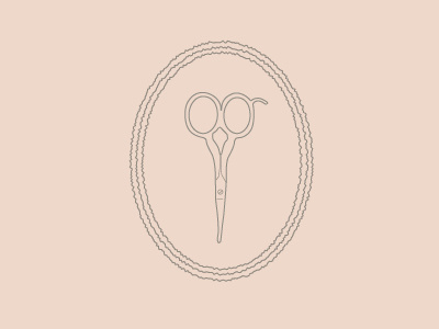 Dainty Scissors illustration logo