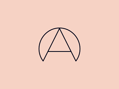 Arrow and Oak Logo Version 1 branding clean design furniture logo mcm pink simple