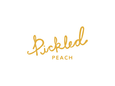 Pickled Peach Type cursive hand lettering mixed type type