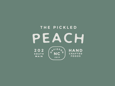 Pickled Peach Logo custom type logo peach pickled script wayward