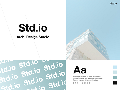 Std.io - Logo Design Concept adobe xd architecture brand design brand identity branding branding and identity branding concept clean design dribbble invite druhin flat logo logo design minimal product design typeface typography ui ux