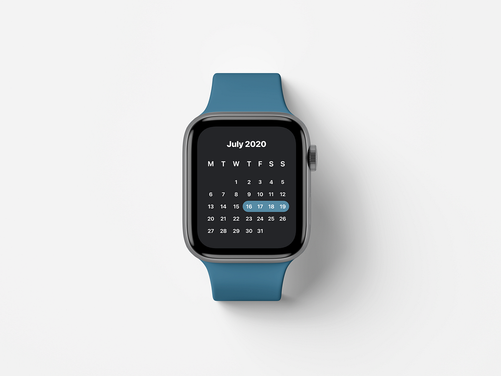 Smart Watch Calendar by Druhin Tarafder on Dribbble