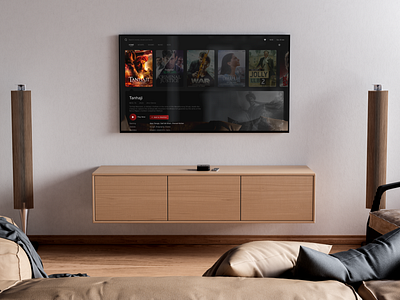 Smart TV - UI Design - Movie Details adobe xd animation branding clean design dribbble invite druhin flat interaction minimal movies netflix smart home smart tv tv typography ui ux