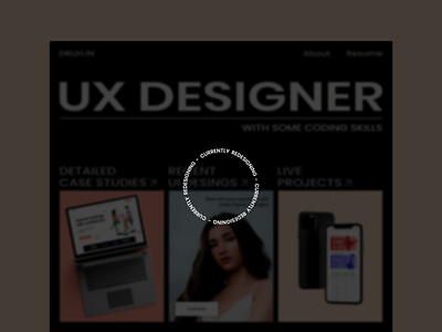 UX Portfolio - Currently Redesigning adobe xd animation case studies clean design dribbble invite druhin flat minimal portfolio redesign typography ui ux web design
