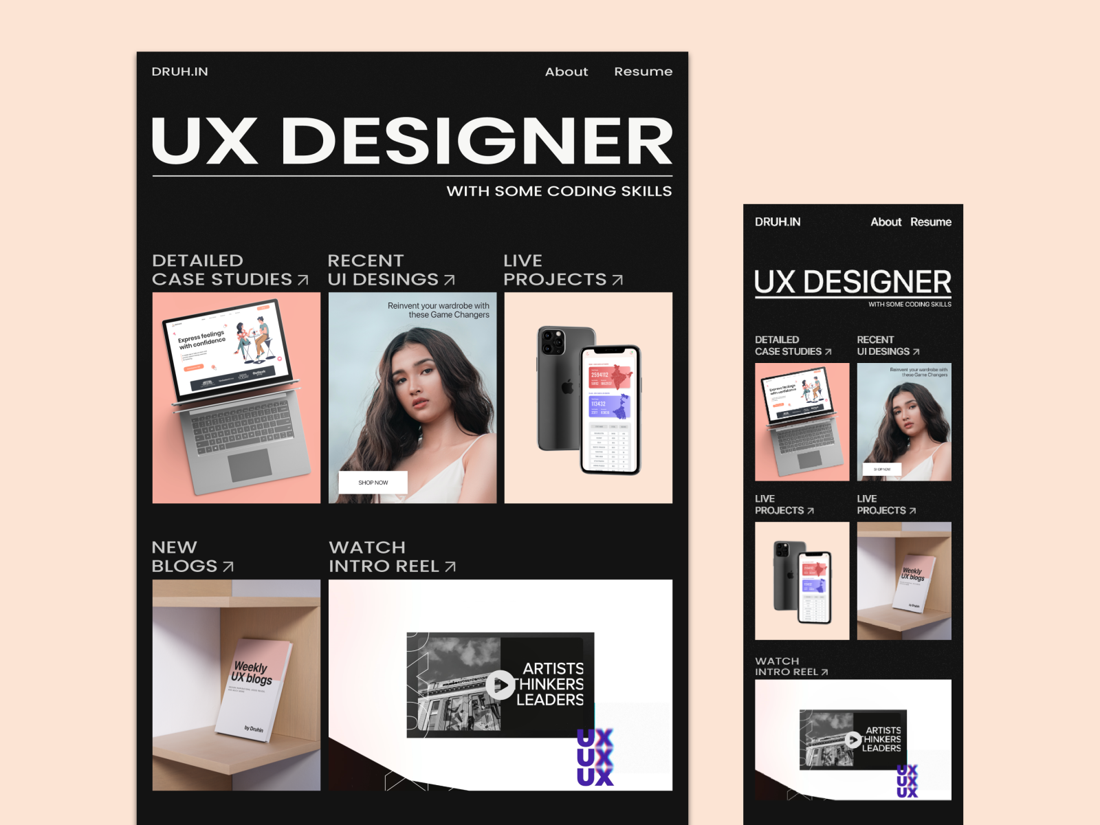 New Ux Portfolio Responsive Design By Druhin Tarafder On Dribbble 7551