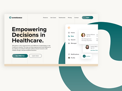 Constance - Landing Page Design Concept