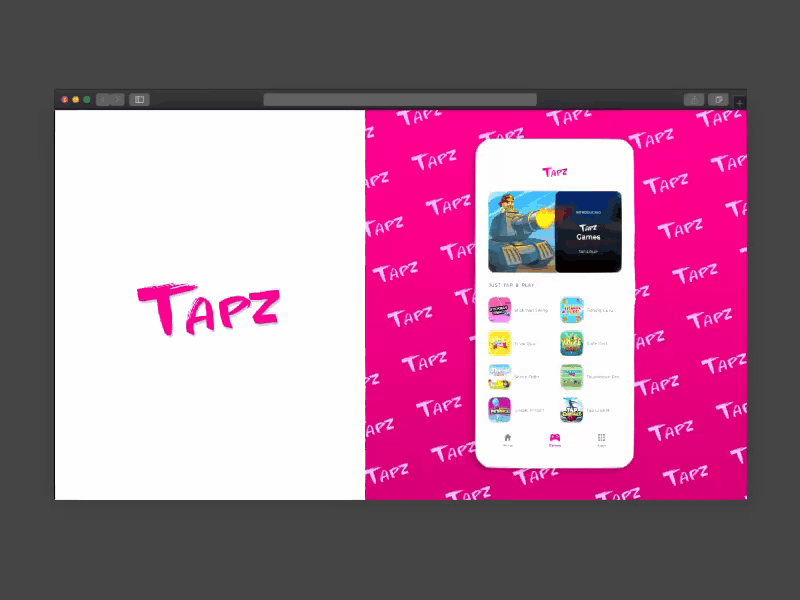 Tapz - The All In One App - Landing Page 1