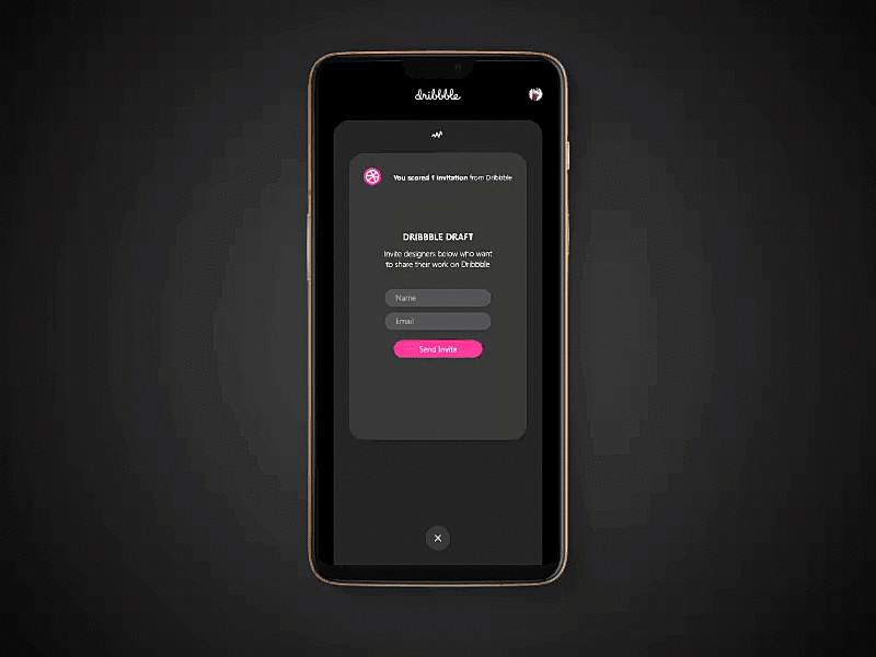 I have 1 Dribbble Invite to giveaway adobe xd animation app clean design draft dribbble dribbble invitation dribbble invite dribbble invites druhin flat invite invite giveaway minimal ui ux