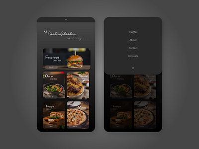 CookerShooker - Mobile Web Design - Food Website - Landing page