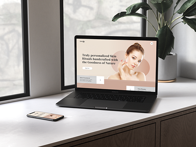 Beauty Care Website Design 2020 adobe xd beauty clean design dribbble druhin flat invite minimal mobile mockup skincare trendy typography ui ux web website website design