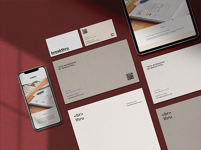 Branding for breakthru. adobe xd agency app brand identity branding clean druhin flat letter head logo minimal photoshop print typography ui ux visiting card web website