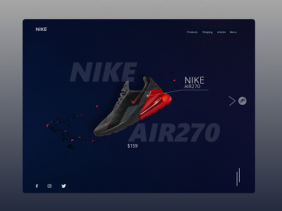 NIKE LANDING PAGE adobe photoshop adobexd dailyui dribbble graphic uiux