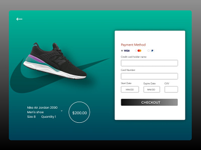 Nike checkout UI adobe photoshop adobe xd branding dailyui design dribbble uiux
