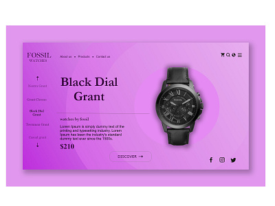 Fossil Webpage1 adobe xd branding design dribbble ui ux web website