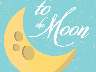 To The Moon baby illustration stationery