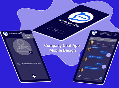 Chat app mobile design graphic design product design ui