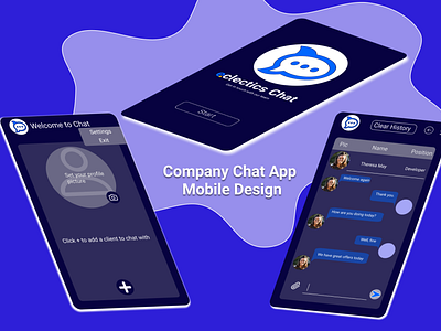 Chat app mobile design