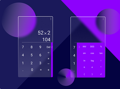 Transparent Calculator( Glass morphism) app design graphic design product design ui ux